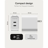 image:imageMophie Speedport70 GAN USBC Charger Block  70W Fast Wall Charger 2 USBC PD Ports Compact Foldable Prongs Made with Recycled Materials for Smartphones Tablets Headphones45W